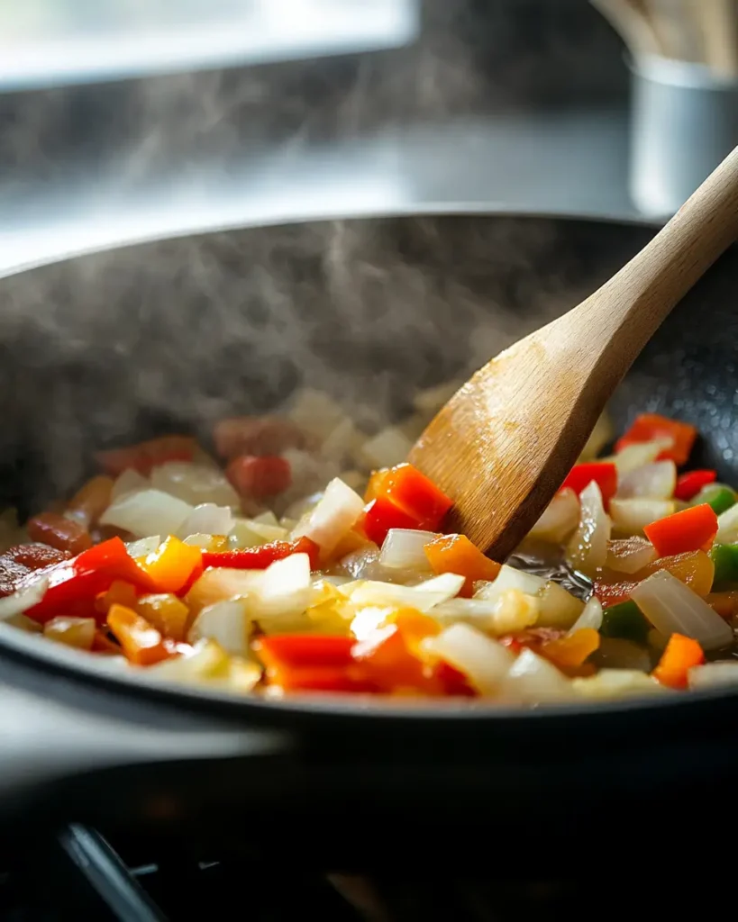 u6472731739 dutch oven with onions and peppers sauting in oli 283b6af1 59b3 449a 9020 b934dcfbc27a 2 Cozy Up With This Paleo Chili (Whole30 + Keto) That Hits Every Spot