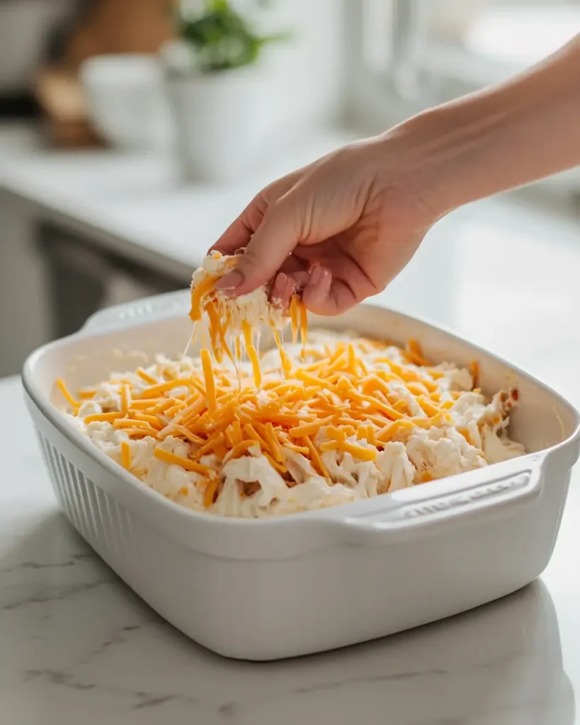 u6472731739 hands sprinkling shredded cheddar over cold crab a669df84 1e7e 4d56 976c 19a794bc3500 1 Easy Frank's RedHot Maryland Crab Dip