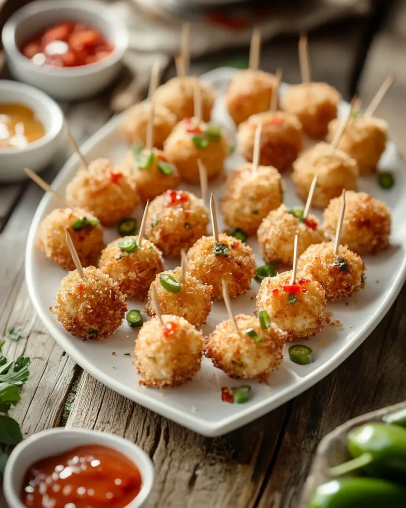 u6472731739 jalapeo popper bites served on a white appetizer 58d6c99a 2a50 4d4e 8359 f9d5ca50875f 1 Easy Jalapeño Popper Bites with Sweet Chili Sauce