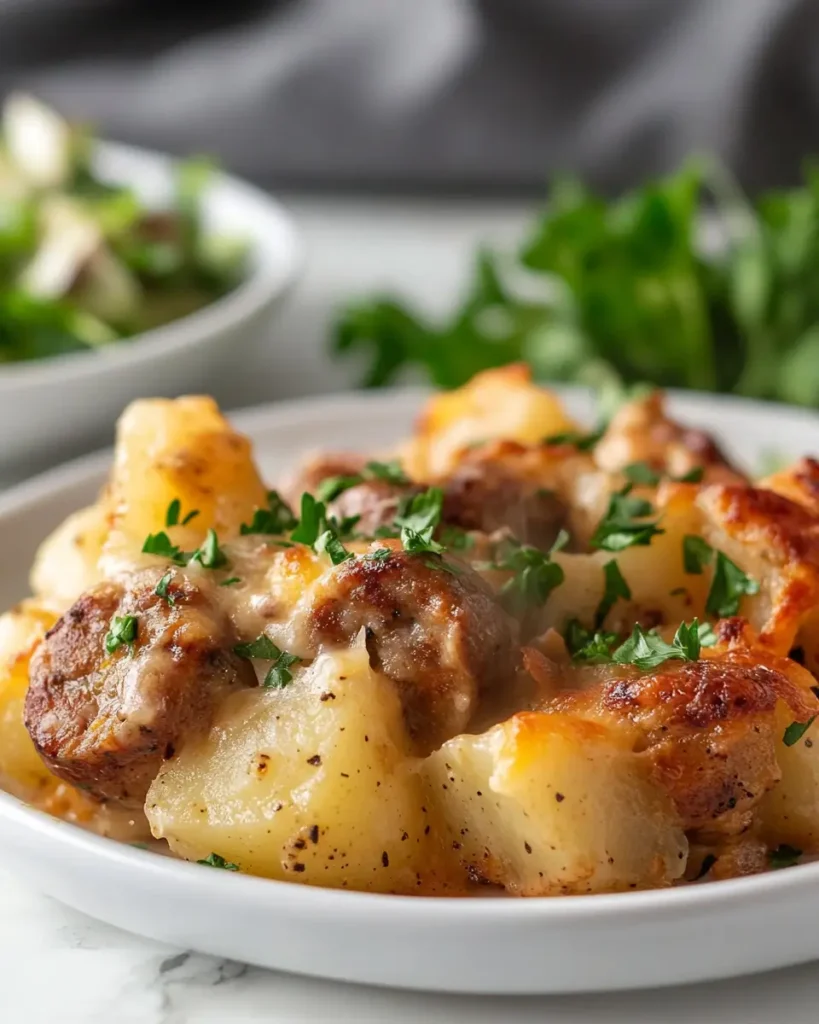 u6472731739 serving of cheesy ranch potatoes and sausage plat 6fb2fdc0 19a3 4227 ad0f 2d2a71d9b485 1 Cheesy Ranch Potatoes & Sausage