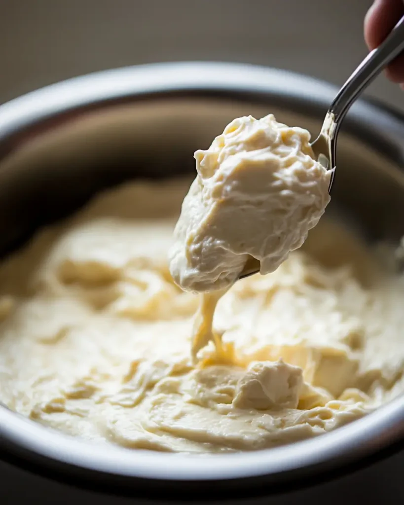 u6472731739 spooning cream cheese into crock pot over chicken b5d16d38 9c95 49e4 aede 20a0882765c5 1 Crock Pot Buffalo Chicken Dip That Melts in Your Mouth