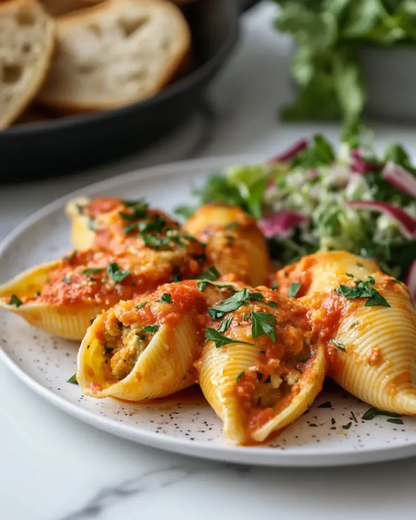 u6472731739 stuffed shells served on white ceramic plate garn ba3b3b27 9547 4746 a31b 886a82357081 0 Easy Dinner Recipe: Stuffed Shells