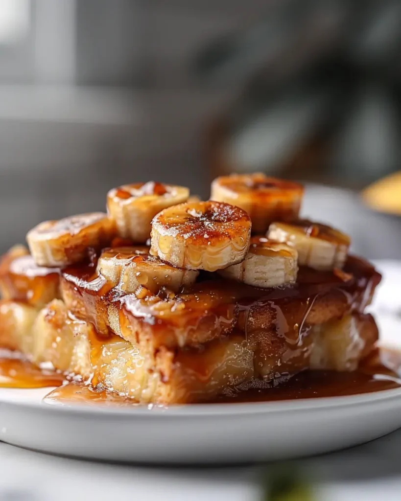 Banana Bread Pudding with Caramel Bananas Foster Bread Pudding