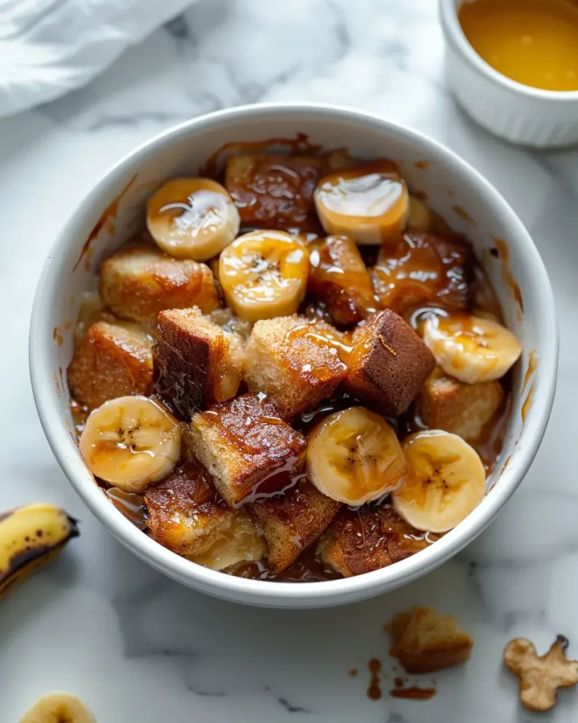 Banana Bread Pudding with Caramel Sauce 1 Bananas Foster Bread Pudding