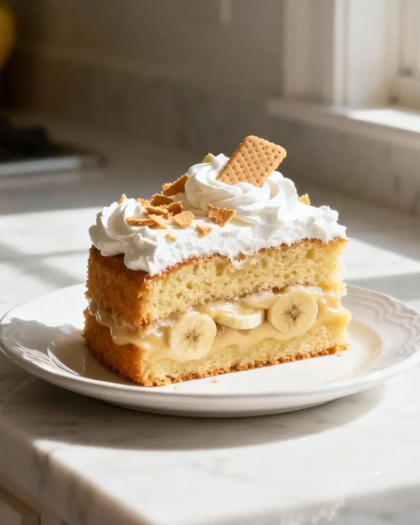 Banana Pudding Cake with Vanilla 1 Banana Pudding Cake with Vanilla