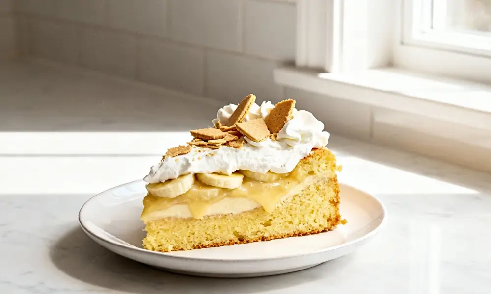 Banana Pudding Cake with Vanilla 2 Banana Pudding Cake with Vanilla