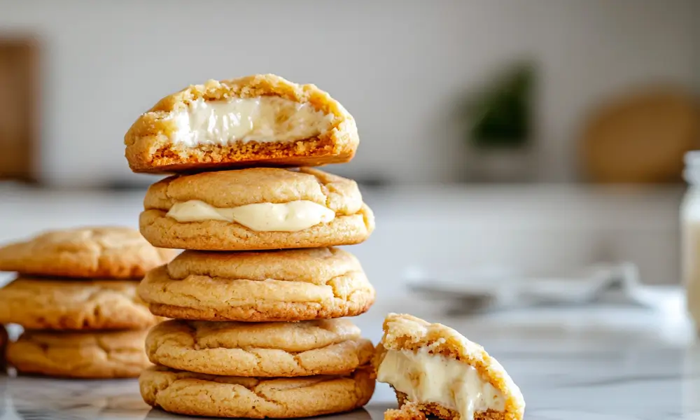 Banana Pudding Cookies with Cheesecake Filling 1 Banana Pudding Cookies with Cheesecake Filling