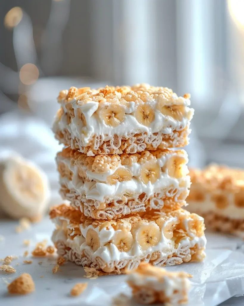 Banana Pudding Rice Krispie Treat Banana Pudding Rice Krispie Treats