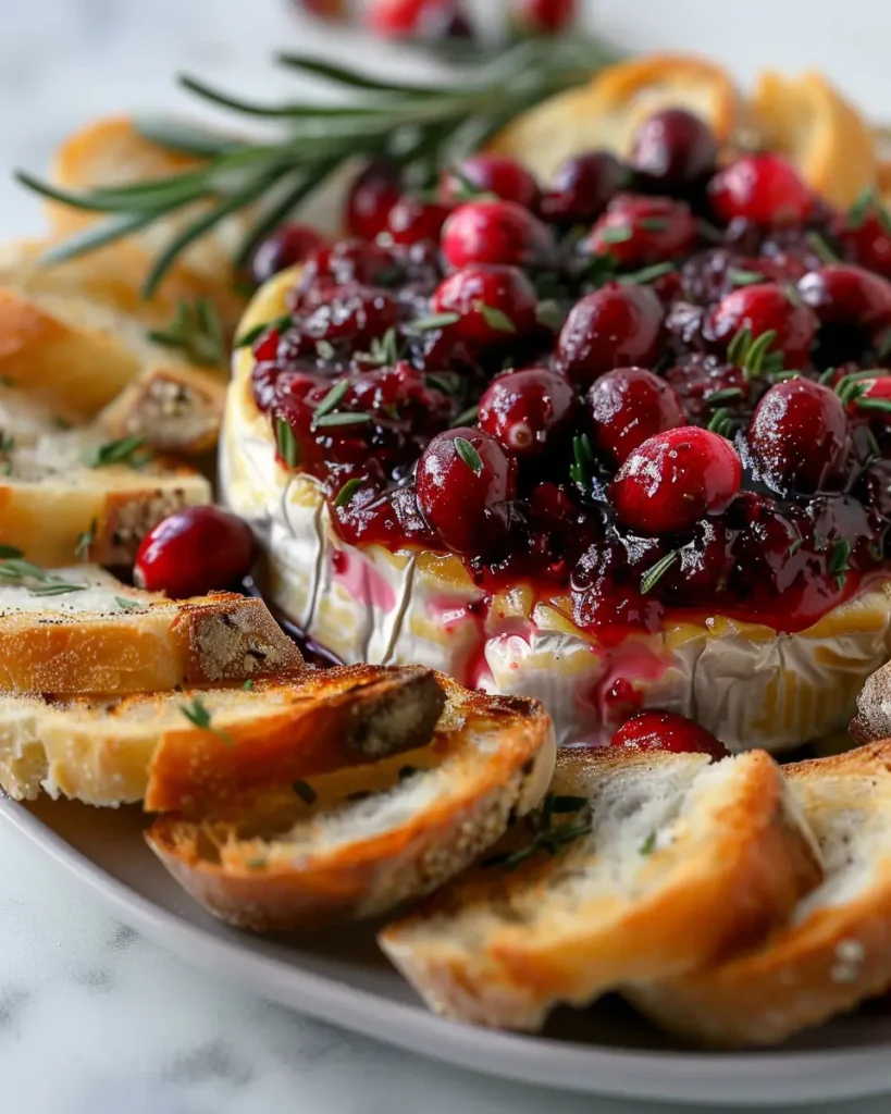 Cheese and cnaberry appetizer Cranberry Brie Cheese Appetizer