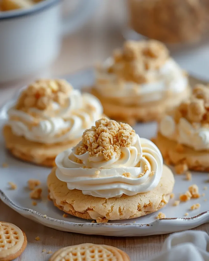 Chilled Crumbl Banana Cream Pie Cookies Chilled Crumbl Banana Cream Pie Cookies