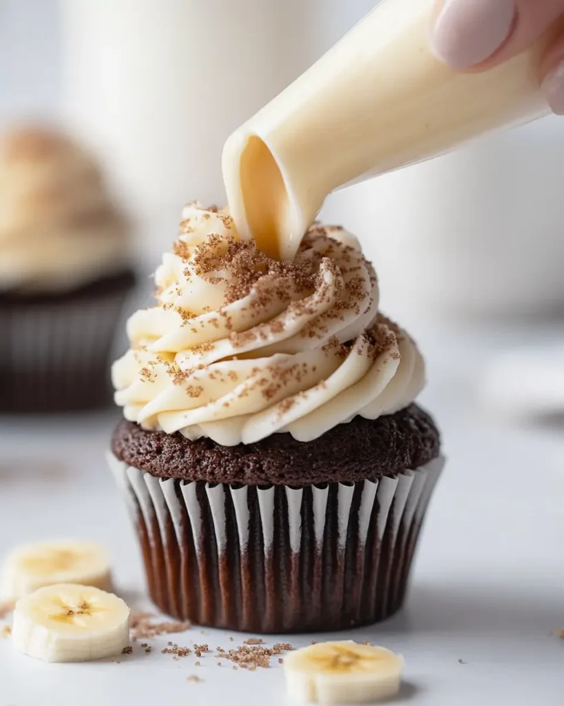 Chocolate Banana Pudding Cupcakes 3 Chocolate Banana Pudding Cupcakes