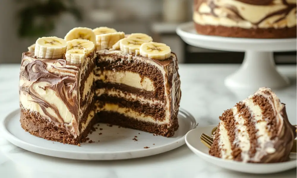 Chocolate Swirl Banana Pudding Cake 1 Chocolate Swirl Banana Pudding Cake