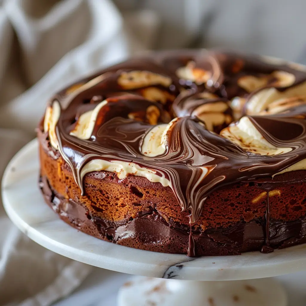 Chocolate Swirl Banana Pudding Cake 3 Chocolate Swirl Banana Pudding Cake