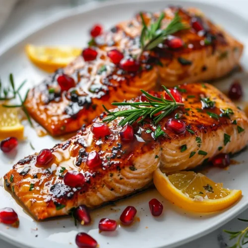 Christmas Salmon serving Christmas Salmon