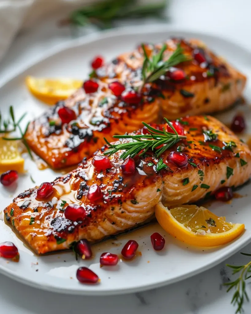 Christmas Salmon serving Christmas Salmon