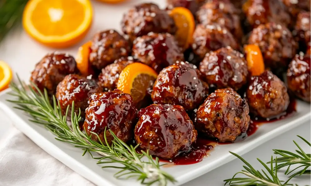 Cranberry Orange Meatballs 1 Kismetrecipes