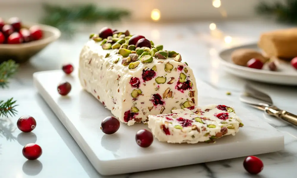 Cranberry Pistachio Cheese Log 1 Cranberry Pistachio Cheese Log