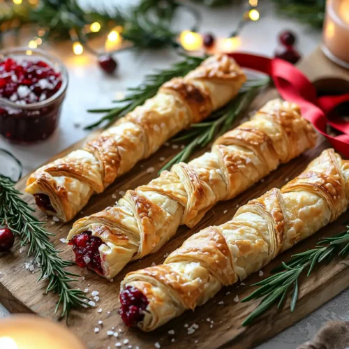 Cranberry and Brie Filo Crackers Cranberry and Brie Filo Crackers