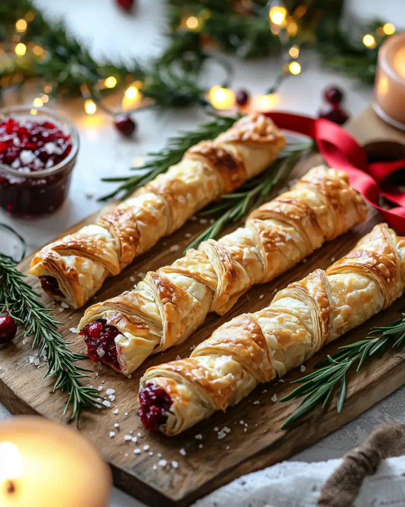 Cranberry and Brie Filo Crackers Cranberry and Brie Filo Crackers