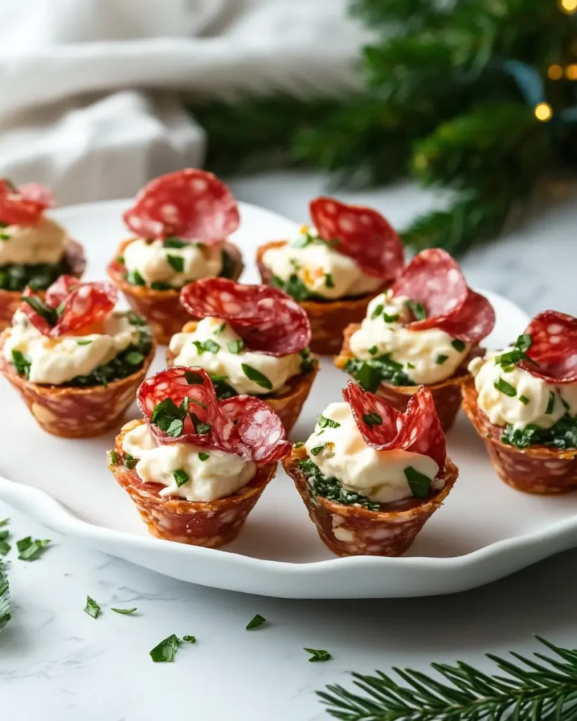 Crisp Salami Cup Appetizers Crisp Salami Cup Appetizers