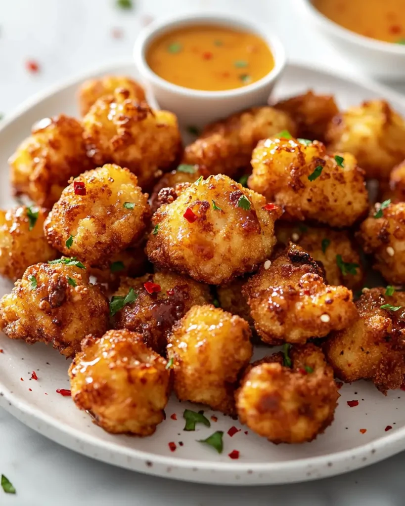 Crispy Hot Honey Cauliflower Nuggets Crispy Hot Honey Cauliflower Nuggets