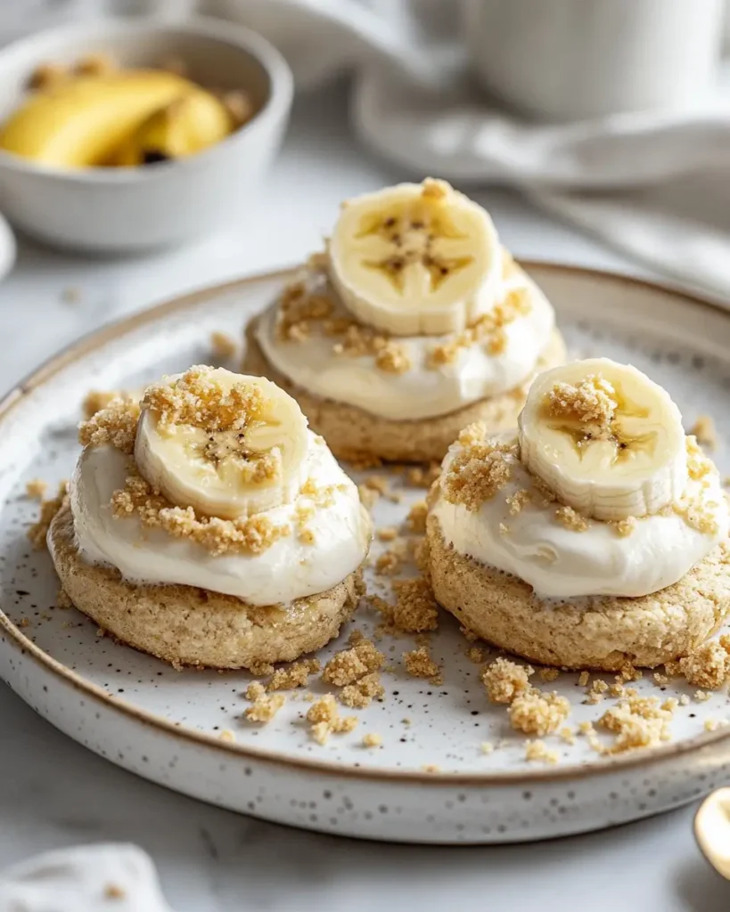 Crumbl Banana Cream Pie Cookies RECIPE Healthy Chilled Crumbl Banana Cream Pie Cookies