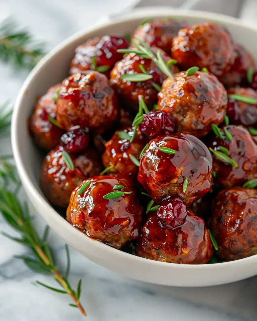 Easy Christmas Cranberry Meatballs 1 Easy Christmas Cranberry Meatballs