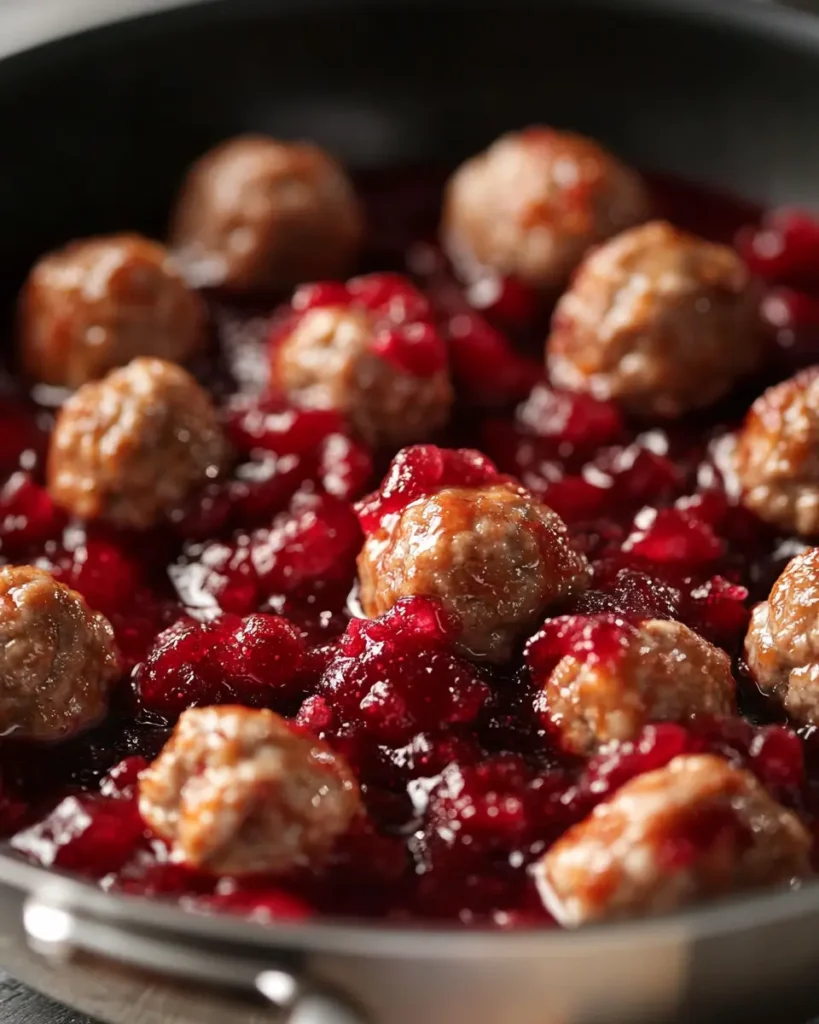 Easy Christmas Cranberry Meatballs 2 Easy Christmas Cranberry Meatballs