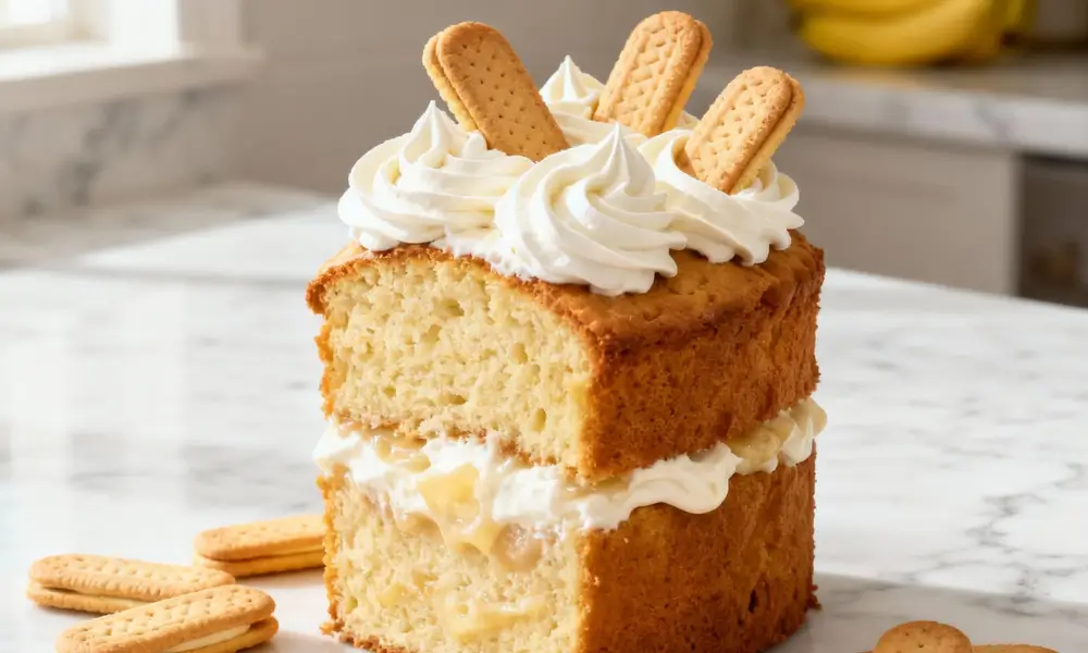 Easy Mile High Banana Pudding Pound Cake Recipe 1 Easy Mile High Banana Pudding Pound Cake Recipe
