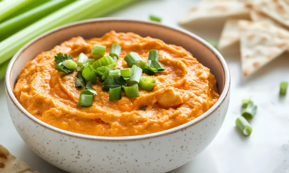 Healthy High Protein Vegetarian Buffalo Chickpea Dip 2 Healthy High Protein Vegetarian Buffalo Chickpea Dip