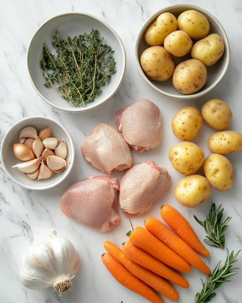 INGREDIENT 1 Slow Cooker Chicken Thighs with Potatoes & Carrots