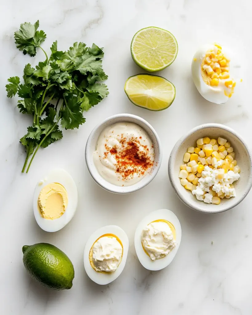INGREDIENT FOR Mexican Street Corn Deviled Eggs Mexican Street Corn Deviled Eggs
