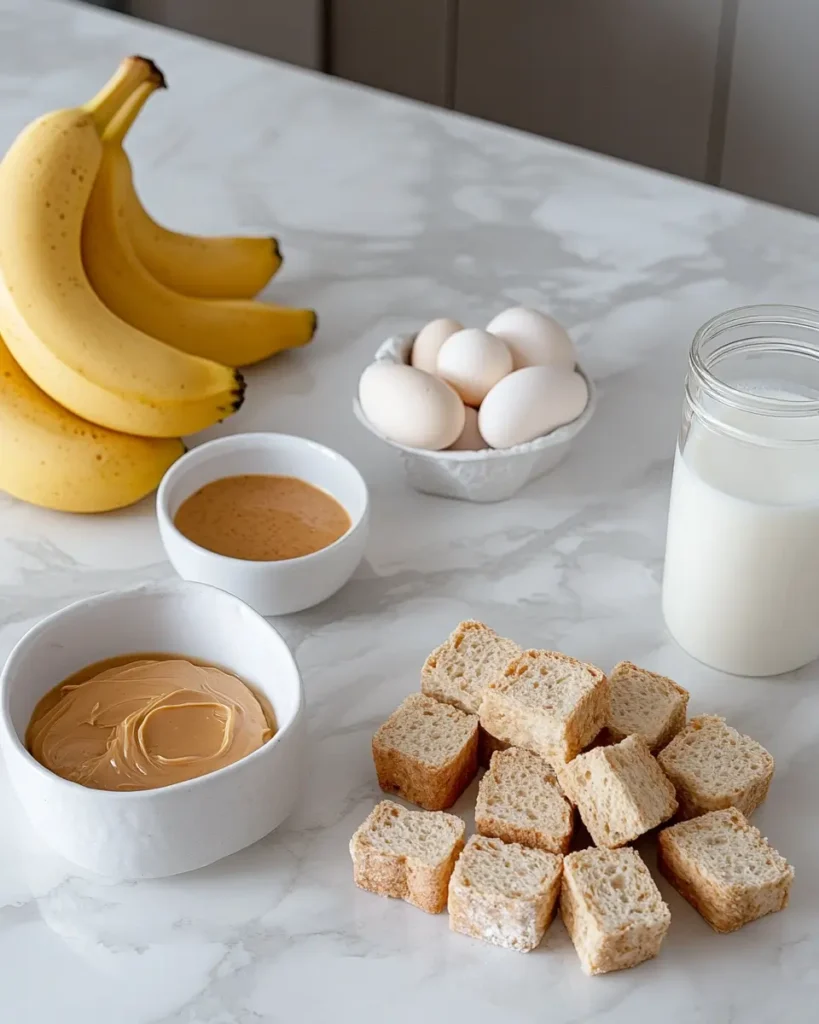 INGREDIENT FOR V Peanut Butter Banana Bread Pudding