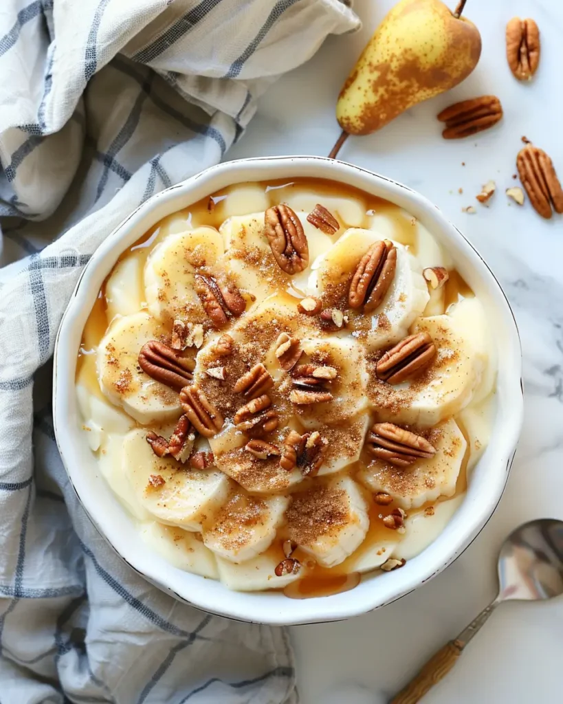 Maple Pecan Chessmen Banana Pudding with Spiced Pears 1 Maple Pecan Chessmen Banana Pudding with Spiced Pears