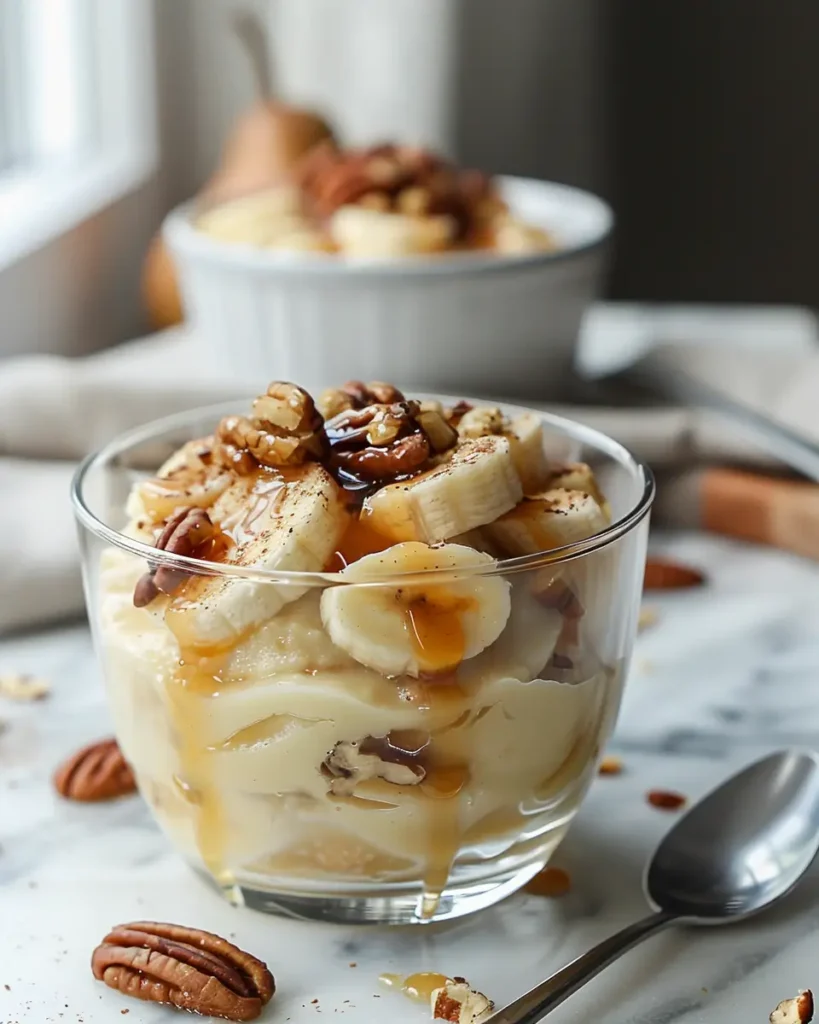 Maple Pecan Chessmen Banana Pudding with Spiced Pears 2 Maple Pecan Chessmen Banana Pudding with Spiced Pears