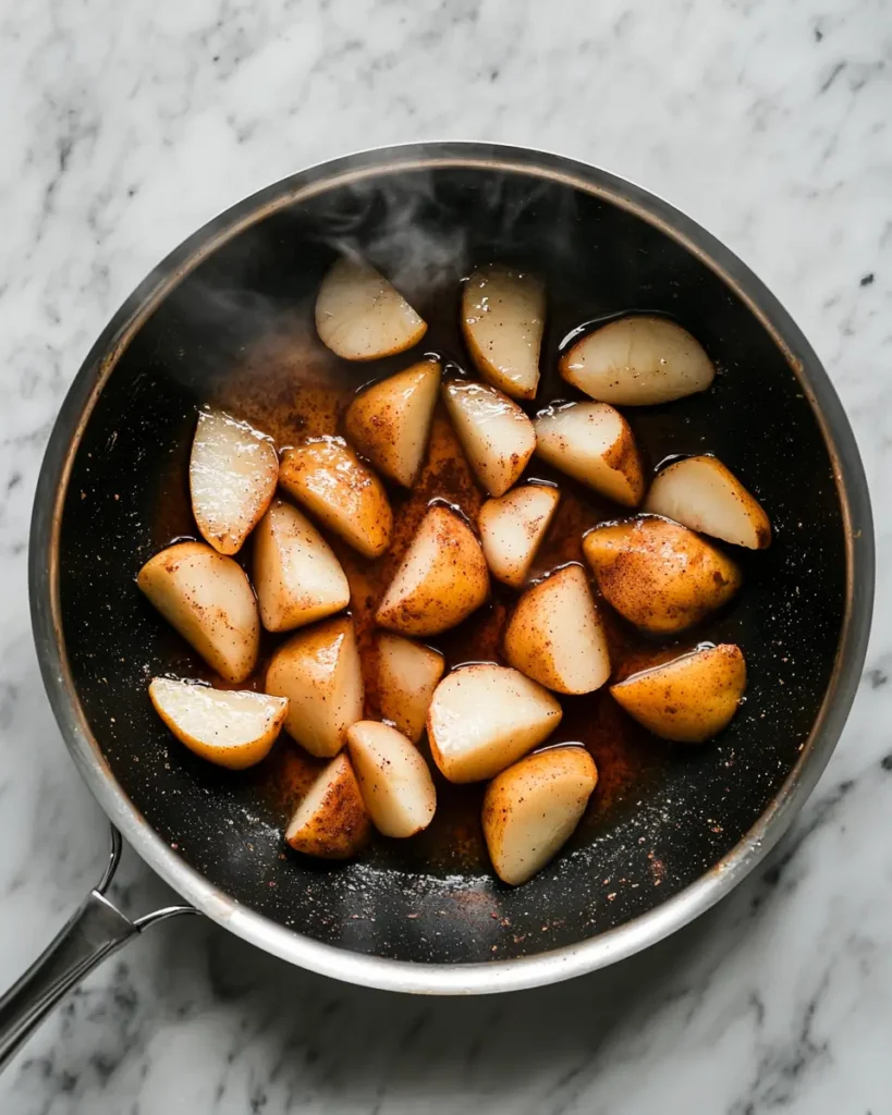 Maple Pecan Chessmen Banana Pudding with Spiced Pears STEP Maple Pecan Chessmen Banana Pudding with Spiced Pears