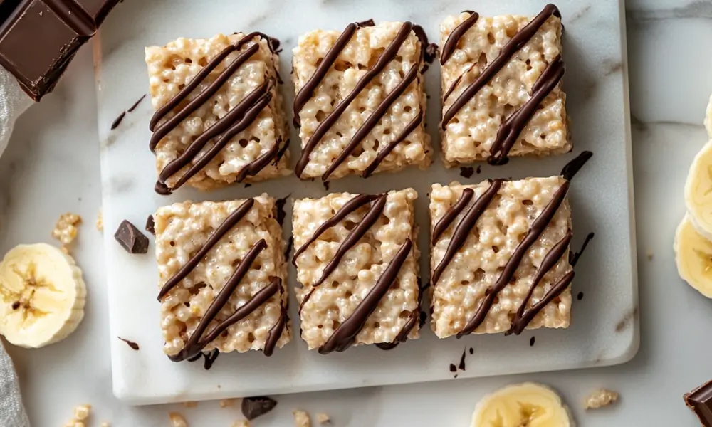 Marshmallow and Chocolate Banana Pudding Rice Krispie Treats Marshmallow and Chocolate Banana Pudding Rice Krispie Treats