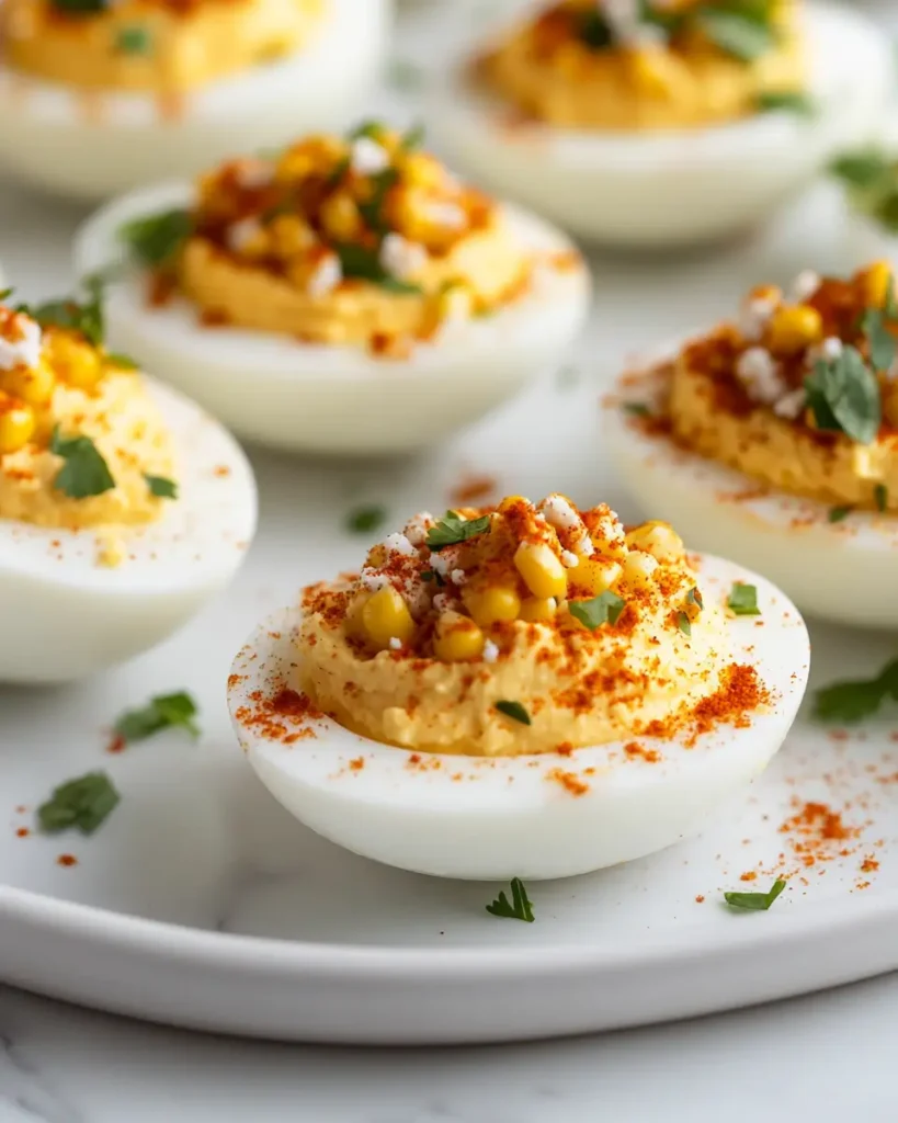 Mexican Street Corn Deviled Eggs Mexican Street Corn Deviled Eggs