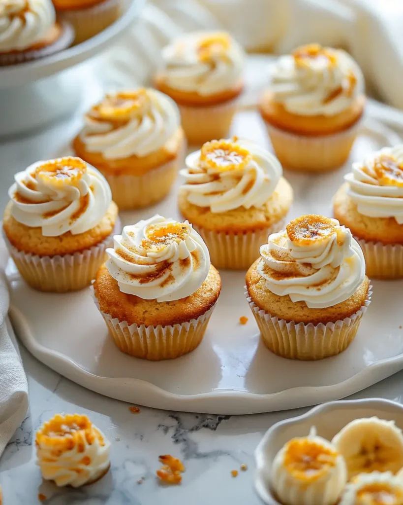 Mini Banana Pudding Cupcake Cakes 1 Mini Banana Pudding Cupcakes