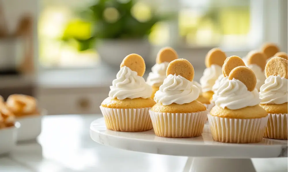 Mini Banana Pudding Cupcakes 3 Mini Banana Pudding Cupcakes
