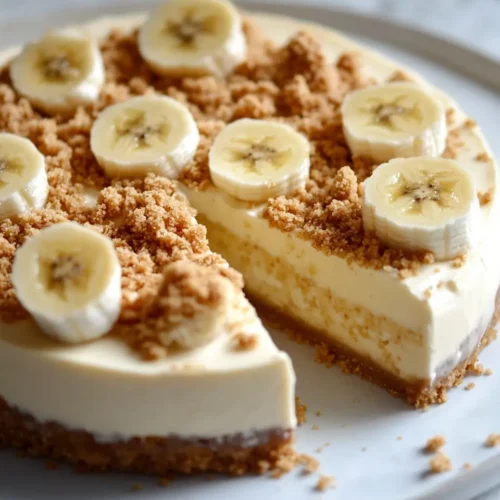 No Bake Banana Pudding Crunch Cheesecake 3 No-Bake Banana Pudding Crunch Cheesecake