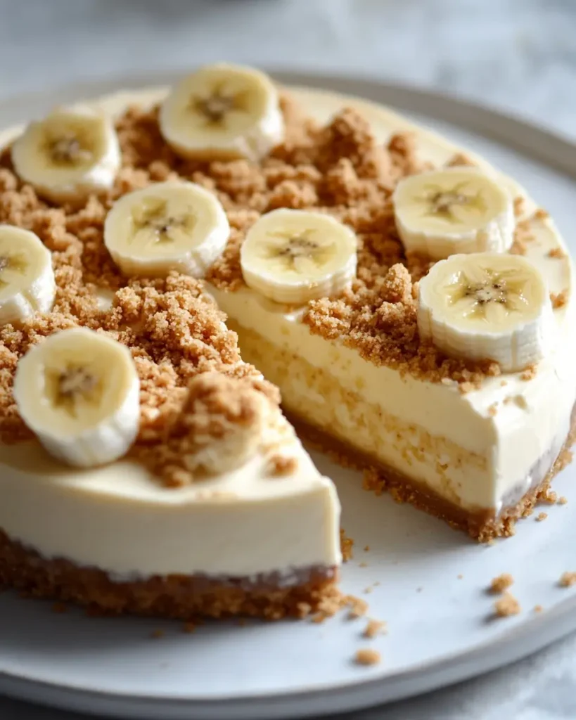 No Bake Banana Pudding Crunch Cheesecake 3 No-Bake Banana Pudding Crunch Cheesecake