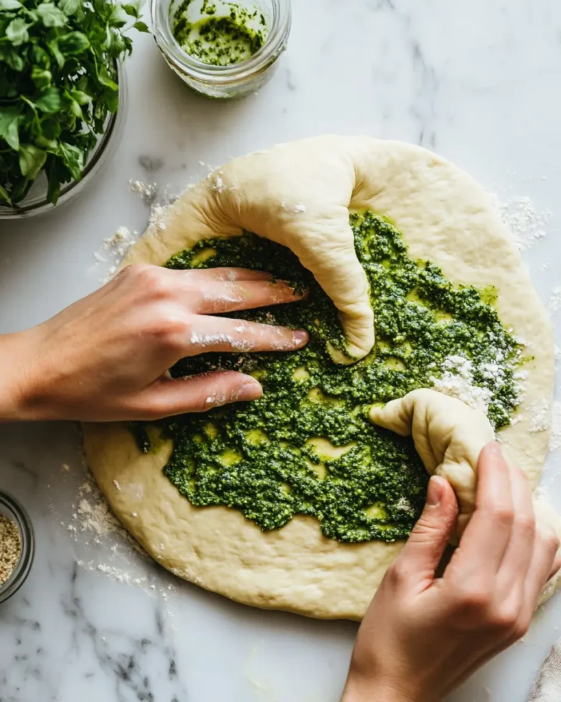 Prep Pesto Mozzarella Christmas Tree Bread Pesto Mozzarella Christmas Tree Bread