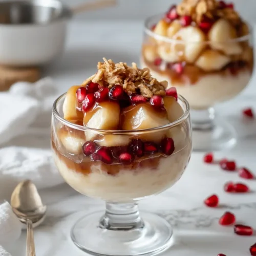 Quick High Protein Banana Pudding with Caramelized Apples Pomegranate 1 Quick High Protein Banana Pudding with Caramelized Apples & Pomegranate