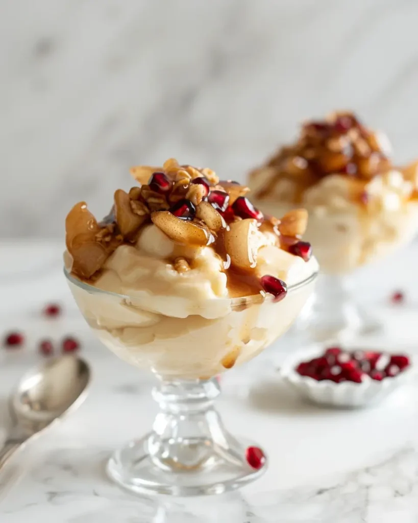 Quick High Protein Banana Pudding with Caramelized Apples Pomegranate 3 Quick High Protein Banana Pudding with Caramelized Apples & Pomegranate