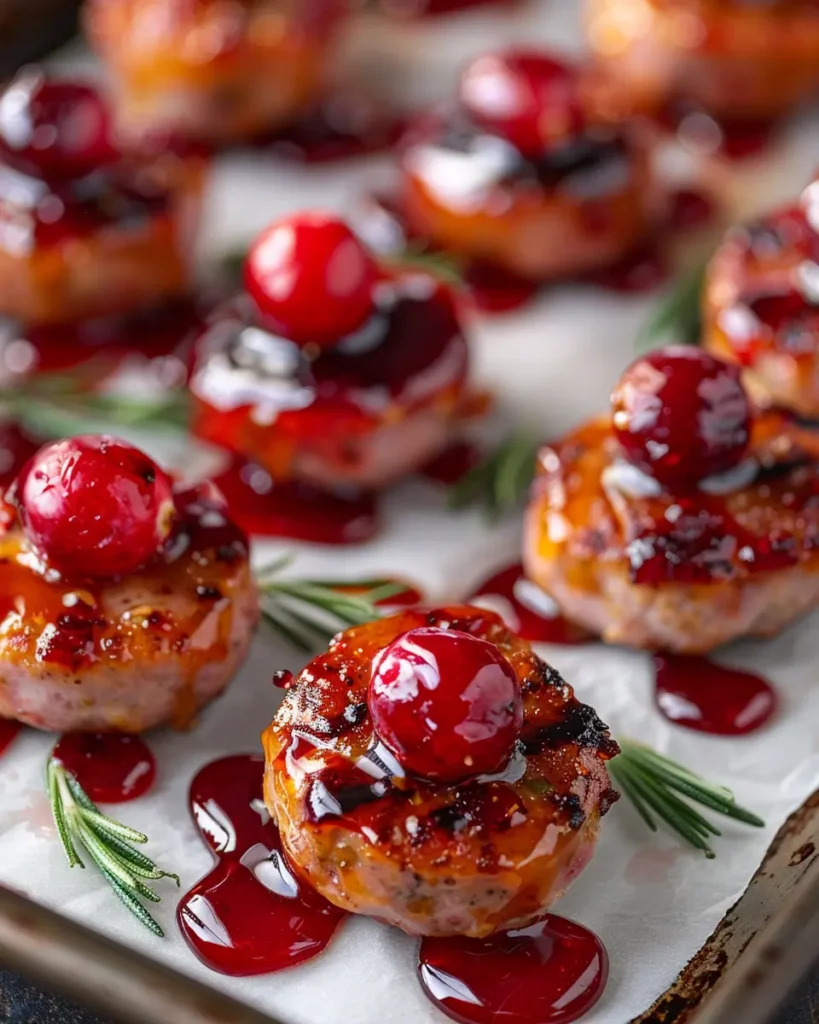 Smoked Sausage Cranberry Bites recpe Sheet Pan Smoked Sausage Cranberry Bites