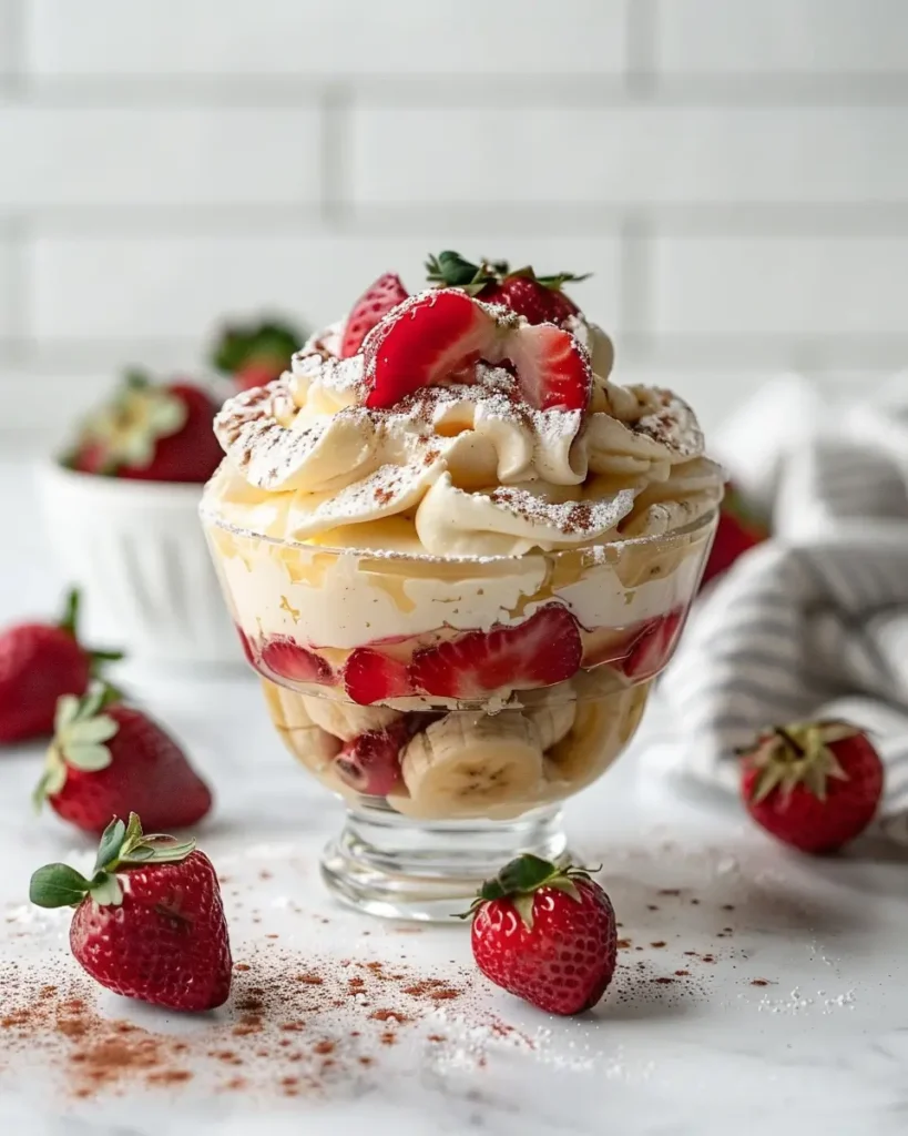 Strawberry Banana Cream Pudding 2 Strawberry Banana Cream Pudding