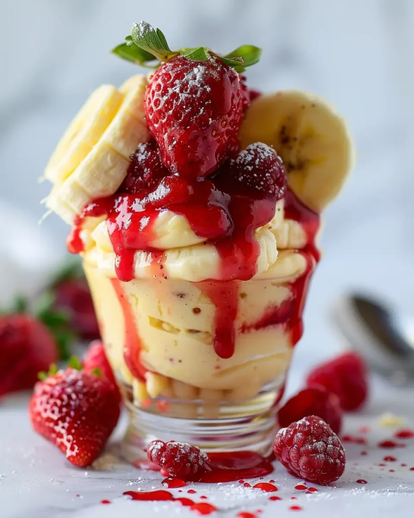 Strawberry Banana Cream Pudding 3 Strawberry Banana Cream Pudding