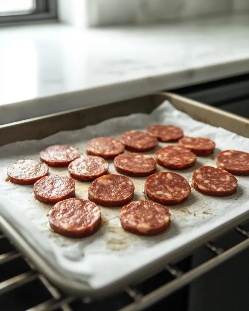 baking sausage Sheet Pan Smoked Sausage Cranberry Bites