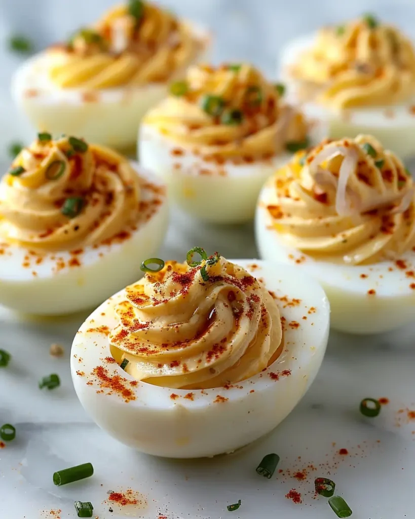 u6472731739 Vibrant bright high contrast vertical close up ph 230c0b3f 6980 4762 9bcb 14c9e4c4a894 2 Sour Cream & Onion Deviled Eggs